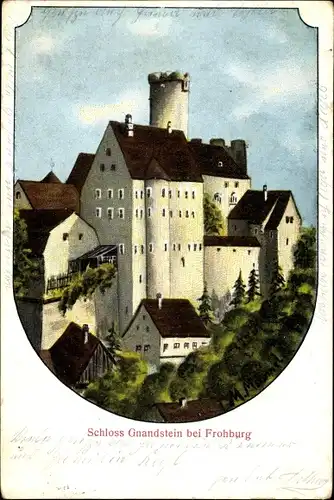 Ak Gnandstein Kohren Sahlis Frohburg in Sachsen, Schloss