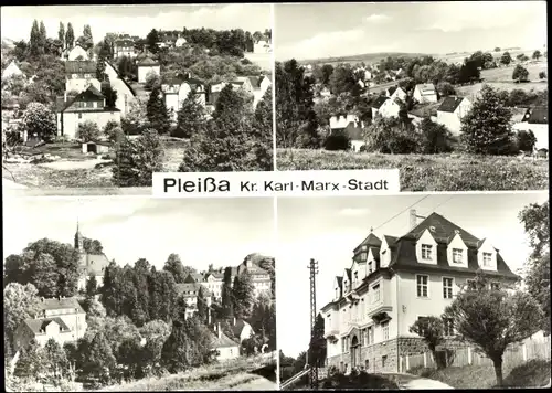 Ak Pleißa Limbach Oberfrohna Sachsen, Teilansichten des Ortes