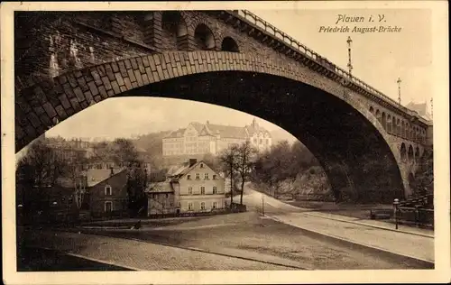 Ak Plauen im Vogtland, Friedrich August Brücke