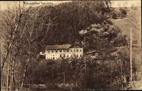 Ak Tauchlitz Crossen an der Elster Thüringen, Felsenkeller