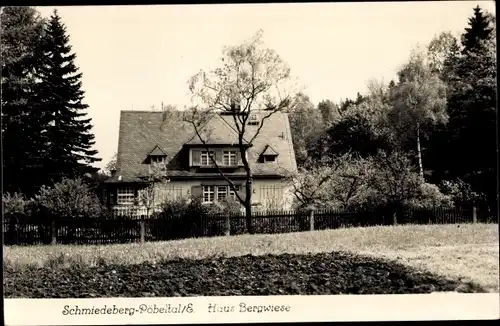 Ak Schmiedeberg Osterzgebirge, Pöbeltal, Haus Bergwiese