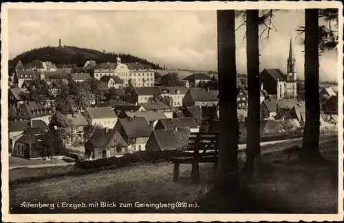 Ak Altenberg im Erzgebirge, Blick zum Geisingberg, Kirche