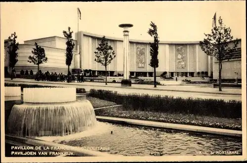 Ak Bruxelles Brüssel, Exposition 1935, Pavillon de la France Métropolitaine