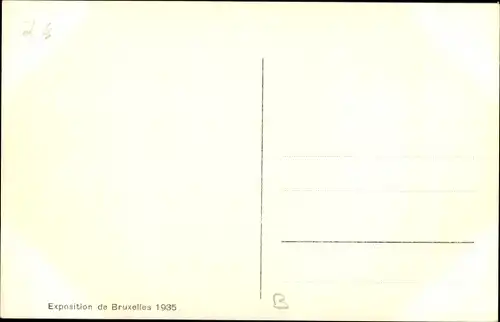 Ak Bruxelles Brüssel, Exposition 1935, De Waterspiegel, Feestzaal en Katholiek Leven