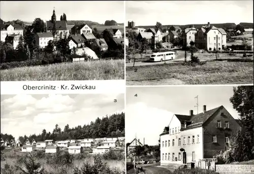 Ak Obercrinitz Crinitzberg Sachsen, Gesamtansicht, Gaststätte Neue Welt, Bungalowsiedlung Amselgrund