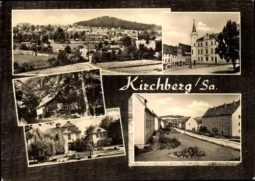 Ak Kirchberg in Sachsen, Panorama, Teilansichten, Straßenpartie