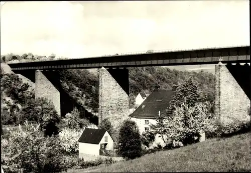 Ak Wilkau Haßlau in Sachsen, An der Autobahnbrücke