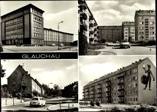 Ak Glauchau in Sachsen, Ingenieurschule für Anlagenbau, Albert-Schweitzer-Siedlung