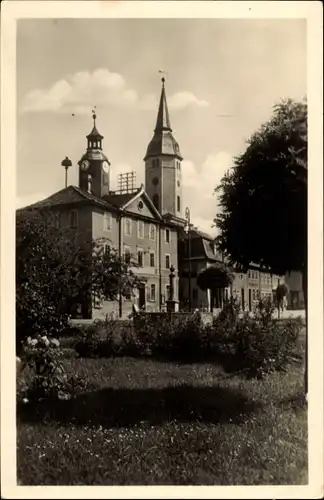 Ak Bürgel in Thüringen, Karl-Marx-Platz, Kirchturm
