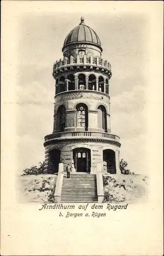 Ak Bergen Insel Rügen, Arndturm auf dem Rugard