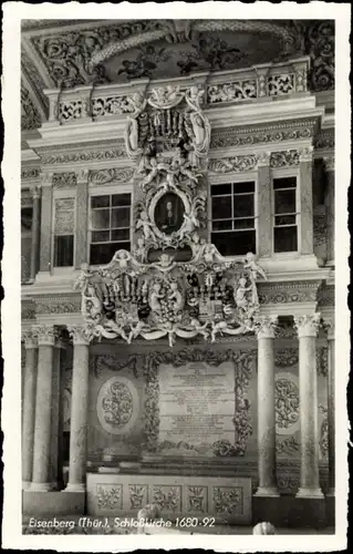 Ak Eisenberg in Thüringen, Schlosskirche, Innenansicht