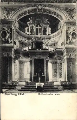 Ak Eisenberg in Thüringen, Inneres der Schlosskirche
