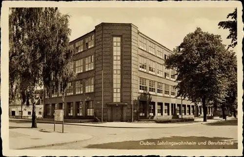 Ak Guben in der Niederlausitz, Lehrlingswohnheim und Berufsschule