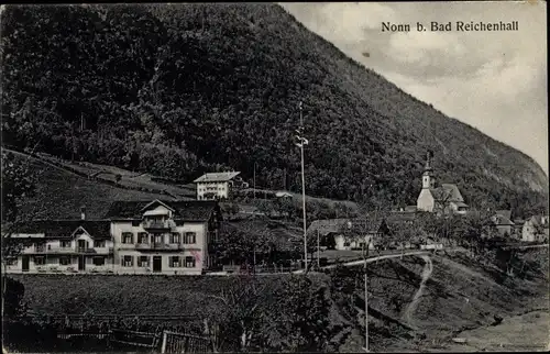 Ak Nonn Bad Reichenhall in Oberbayern, Teilansicht, Kirche