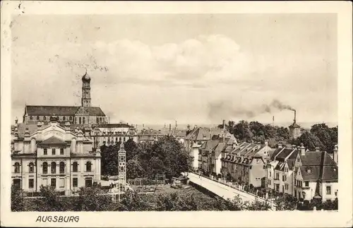 Ak Augsburg in Schwaben, Ortsansicht, Kirche