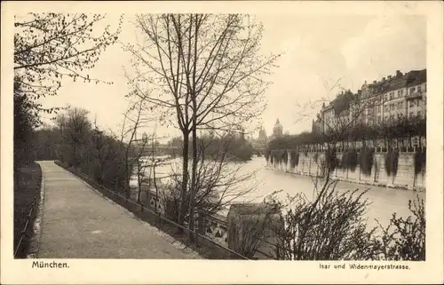 Ak München, Isar und Widenmeyerstraße
