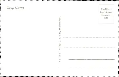 Ak Schauspieler Tony Curtis, Portrait