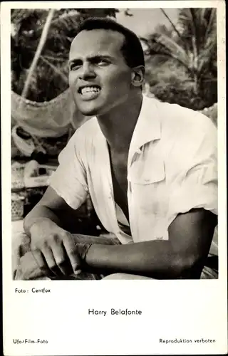 Ak Schauspieler und Sänger Harry Belafonte, Portrait