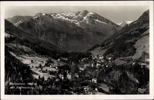 Ak Bad Gastein Badgastein in Salzburg, Totale mit Rathausberg