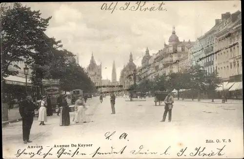 Ak Anvers Antwerpen Flandern, Avenue De Keyser