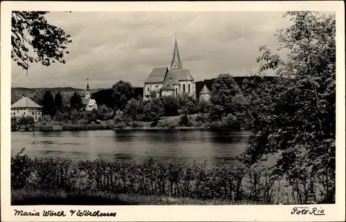 Ak Maria Wörth am Wörthersee Kärnten, Kirche am Wörthersee