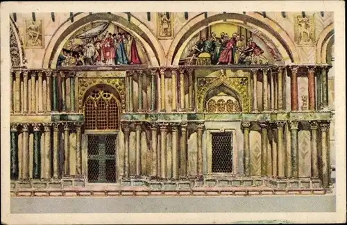 Ak Venezia Venedig Veneto, Facciata Chiesa San Marco, Mosaici