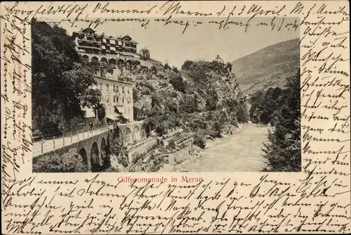 Ak Meran Merano Südtirol, Gilfpromenade