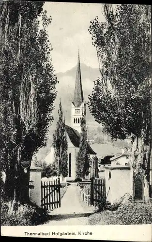 Ak Bad Hofgastein in Salzburg, Kirche