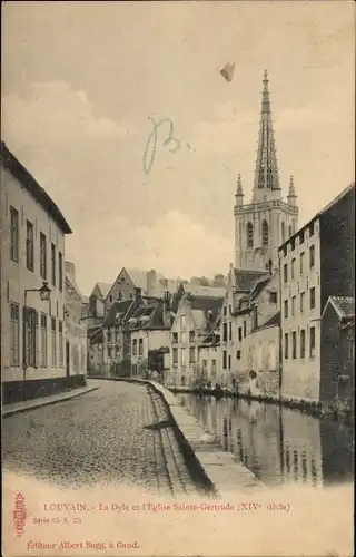 Ak Louvain Leuven Flämisch Brabant, La Dyle et l'Eglise Sainte Gertrude