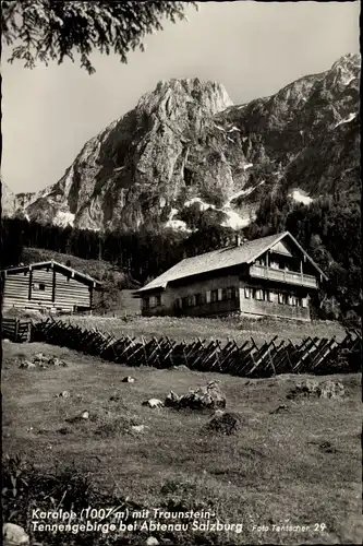 Ak Abtenau in Salzburg, Karalpe mit Traunstein-Tennengebirge