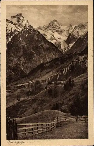 Ak Tschengla Bürserberg Vorarlberg, Zimbaspitze und Zwölferkopf