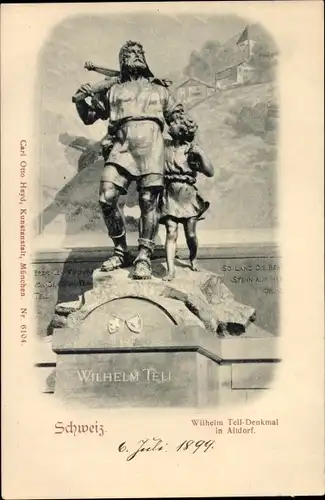 Ak Altdorf Kt Uri, Wilhelm Tell Denkmal