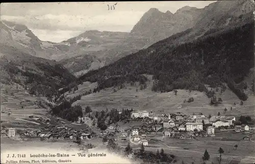 Ak Leukerbad Loeche les Bains Kanton Wallis, Gesamtansicht