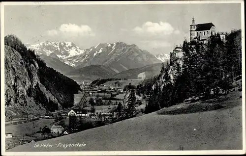 Ak Sankt Peter Freienstein Steiermark, Totalansicht