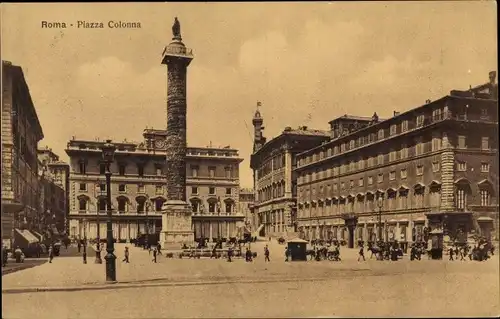 Ak Roma Rom Lazio, Piazza Colonna