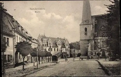 Ak Sandersleben in Anhalt, Markt