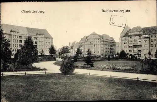 Ak Berlin Charlottenburg, Blick auf den Reichskanzlerplatz, Wohnhäuser