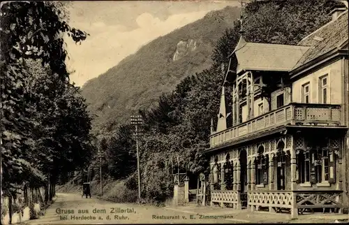 Ak Zillertal Herdecke an der Ruhr, Restaurant