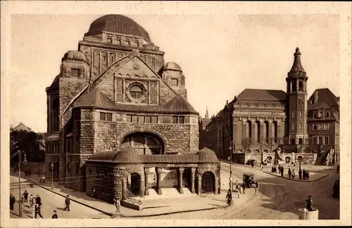 Judaika Ak Essen im Ruhrgebiet, Synagoge, Friedenskirche, Jahrhundertbrunnen