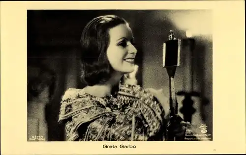 Ak Schauspielerin Greta Garbo, Filmszene