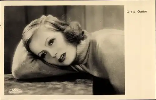 Ak Schauspielerin Greta Garbo, Portrait