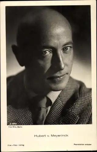 Ak Schauspieler Hubert v. Meyernick, Portrait, Nr. A 3809/1