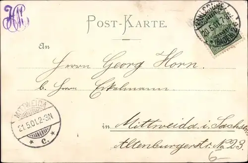 Ak Karlsruhe in Baden, Schwarzwaldhaus am Lauterberg, Schloss, Partie im Stadtgarten