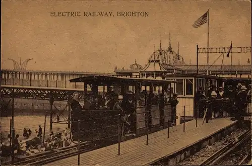 Ak Brighton East Sussex England, Electric Railway