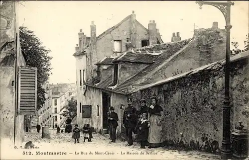 Ak Paris XVIII, La Rue du Mont Cenis, la Maison de Berlioz