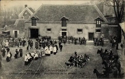 Ak La Celle les Bordes Yvelines, Benediction de la Meute, Chasse de la St. Hubert