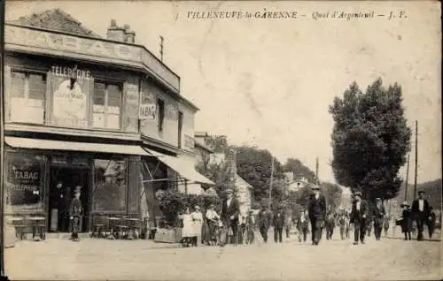 Ak Villeneuve La Garenne Hauts de Seine, Quai d'Argenteuil