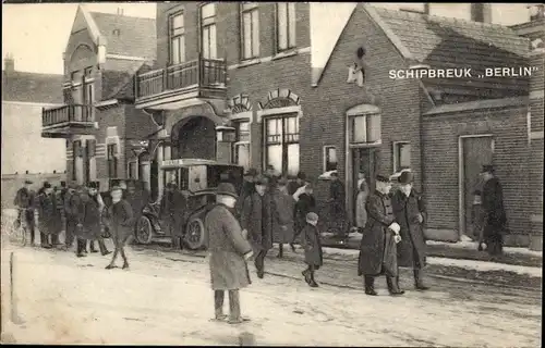 Ak Hoek van Holland, Prins Hendrik op het errein van de schipbreuk, Schipreuk Berlin
