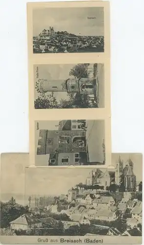 Leporello Ak Breisach am Oberrhein, Stadtansichten