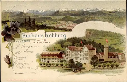 Litho Läufelfingen Kanton Basel Land, Kurhaus Frohburg